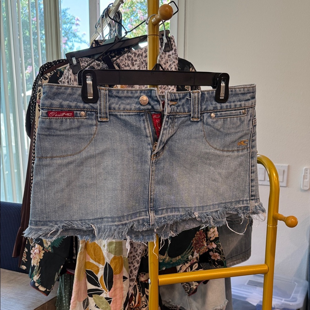 O'Neill Light Blue Denim Mini Skirt